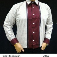 Baju Kemeja Batik Regular Fit V04A (Fashion Pria Jas Dasi Muslim Koko