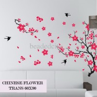 Jual wall sticker chinese flower uk.60x90cm Murah