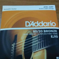 Jual D'Addario EJ 10 Senar Gitar Akustik 010 Original USA Murah