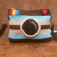Jual tas rajut instagram coklat biru Murah