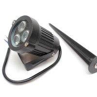 Lampu sorot LED taman 3W + tiang