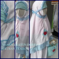 MUKENA ANAK MIX WARNA KATUN DOBBY APLIKASI BORDIR TEMPEL