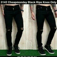 Jual chepmondey black rips/ celana jeans sobek Murah