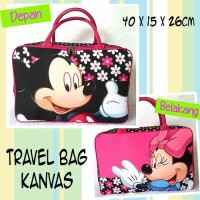 Jual Travel Bag / Tas Jalan / Koper Anak Kanvas Mickey TB01M Murah