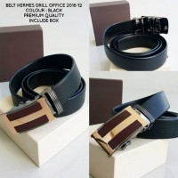 BELT HERMES OFFICE DRILL 2016-12 BLACK IKAT PINGGANG KEREN MURAH BAGUS
