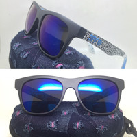 kacamata sport pria SPY+ rivery kenblock biru lensa biru include box