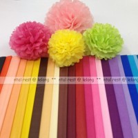Jual Dekorasi Pesta Tissue Paper Pom Poms Flower Ballls 10cm Murah
