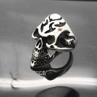 Cincin Tengkorak Titanium Man Stainless Ring Skullring Jakarta Devils