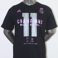 Tshirt Baju Kaos Bola Madrid Champions 11 Undecima 2016