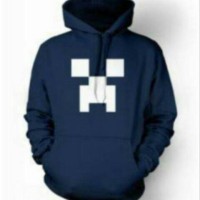 Jual jaket/ sweater/ zipper/ hoodie MineCraft ,navy Murah