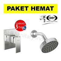 AER Bundling Kran Tanam Panas Dingin SSV 01+Wall Shower WS-12 FR