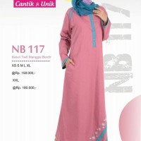 Gamis Muslimah Nibras NB 117 Twill Manggis