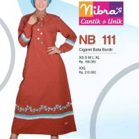 Gamis Nibras Cantik Busana Muslim NB 111 Cigaret Bata