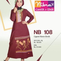 Gamis Nibras NB 108 Cigaret Maroon