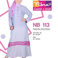 Gamis Nibras Muslimah NB 113 Casia Abu