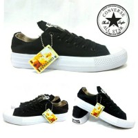sepatu converse all star chuck taylor low pendek hitam 36-43 grade ori