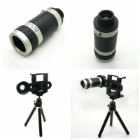 Jual tripod hp handphone mini tripod tele zoom 8x universal lensa Murah
