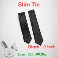 Jual Dasi Slim Hitam Polos 2inch Kerja Pesta Wisuda Wedding Full Jahit Murah