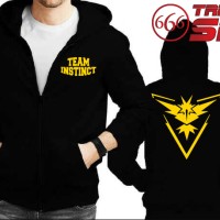 Jual Jaket Hoodie zipper - POKEMON GO : Team Instinct - BLACK Murah