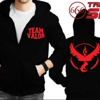 Jual Jaket Hoodie zipper - POKEMON GO : Team Valor - BLACK Murah
