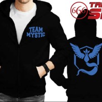 Jual Jaket Hoodie zipper - POKEMON GO : Team Mystic - BLACK Murah