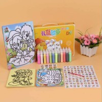 Jual SATU SET MEWARNAI DENGAN PASIR / SAND PAINTING SET Murah