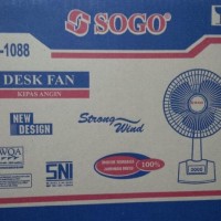 Sogo SG-1088 Desk Wall Fan 10 inch - Kipas Angin 2in1 Meja & Dinding