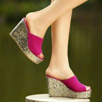 sepatu wedges high heels sneaker casual vintage boot kets ms01 fanta