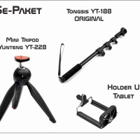 Jual Paket Tongsis Monopod Mini Tripod Yunteng Original Holder U Tablet Murah