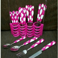 Jual sendok makan / sendok polkadot Murah