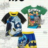 Jual Stelan pendek Batman 2 kaos dan celana Momscare impor Murah
