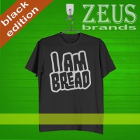 KAOS DISTRO , KAOS BLACK - I am Bread Logo