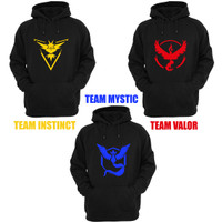 Jual jaket hoodie pokemon tanpa resleting valor / instinct / mystic Murah
