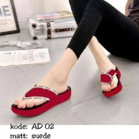 Jual Sandal Wedges Wanita Jepit SDW88 Murah
