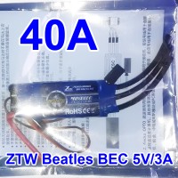 Jual ESC Brushless 40A Original ZTW Beatles BEC UBEC 5V/3A Airplane Murah