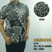 Baju Batik Kemeja Pria Modern Slim fit Lengan Pendek LS 05