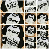 Jual Kaos Anak Raglan GRATIS Tulis Nama dan Gambar Murah