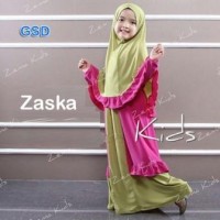 Baju Anak perempuan Setelan Hijab gamis Zaskia Kids A-061