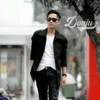 BLAZER PRIA DONZU - Jas Panjang Cowok Korea Donju Hitam Slimfit Keren