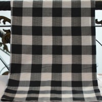 Jual Kain Bali kotak-kotak poleng hitam putih dekorasi tenun lembaran bahan Murah
