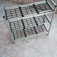Jual Rak Sepatu Aluminium 3 Susun Murah