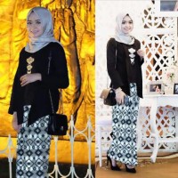 KEBAYA RISA BLACK / Grosir Baju Muslim / Baju Gamis / Baju Murah