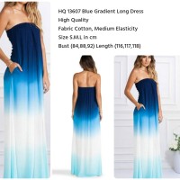HQ 13607 blue gradient long dress