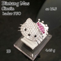 cincin emas putih hello kitty