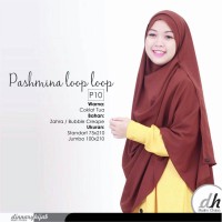 Jilbab Pashmina Instant Coklat Tua by Dinnary Hijab