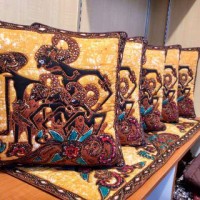 Jual set sarung bantal kursi motif pandawa lima Murah