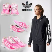 Sepatu ADIDAS Motif Pink | Sepatu Olahraga Cewek Grade Ori Murah