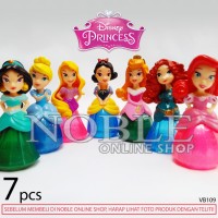 Jual 7 Figure Princess Disney Imut-Cantik/Bidak Monopoli/Hiasan Kue-VB109 Murah