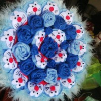 Jual buket bouquet valentine wisuda hadiah boneka doraemon Murah