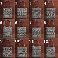 Jual Tas Rotan Motif, Anjat Dayak, Dompet Rotan, Tas Etnik, Clutch Rotan Murah